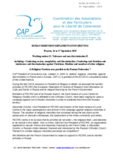 Written Contribution by Coordination des Associations et des Particuliers pour la Liberte de Conscience