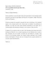 Right of Reply by Estonia