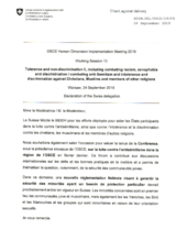 Written Statement by Switzerland