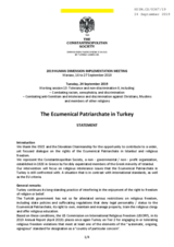 Written Contribution by Constantinopolitan Society