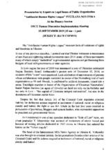 Written Contribution by the NGO "Antifascist Human Rights League"