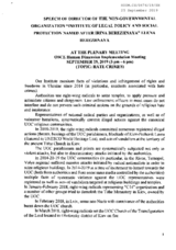 Written Contribution by the Institute of Legal Policy and Social Protection named in the honor of Iryna Berezhna