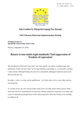 Written Contribution by B&uuml;rgerbewegung Pax Europa e.V.