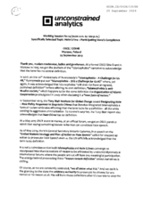 Written Contribution by the Unconstrained Analytics, Inc