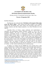 Written Statement by the Holy See