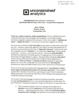 Written Contribution by Unconstrained Analytics, Inc