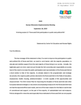 Written Contribution by the Center for Education and Human Rights