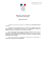 Right of Reply by France