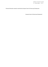 Information Material by European Center for Democracy Development