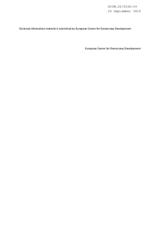 Information Material by European Center for Democracy Development