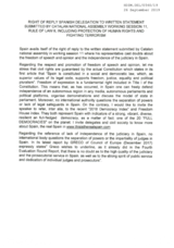 Right of Reply by Spain