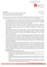 Written Contribution by the European Roma Rights Centre