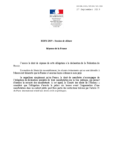 Right of Reply by France