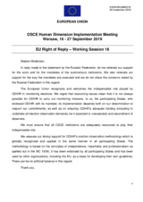 Right of Reply by European Union