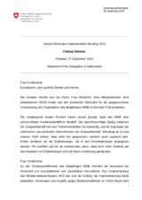 Written Statement by Switzerland