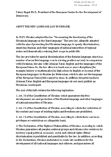 Written Contribution by European Center for Democracy Development