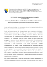 Written Statement by Bosnia and Herzegovina