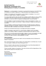 Written Contribution by the Set My People Free