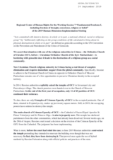 Written Contribution by Regional Center of Human Rights