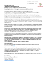 Written Contribution by the Set My People Free