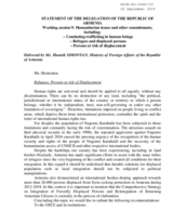 Written Statement by Armenia