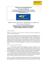 Written Contribution by De Kerk van Almachtige God