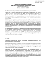 Opening Statement by Georgia