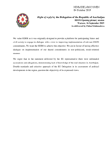 Right of Reply by Azerbaijan