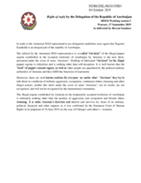 Right of Reply by Azerbaijan
