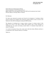 Right of Reply by Armenia