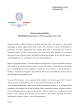 Right of Reply by Italy