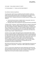 Written Contribution by Youth ID