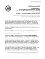 Written Statement by the United States of America