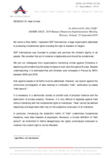 Written Contribution by the ADF International