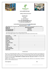 Holiday Inn Reservation Form