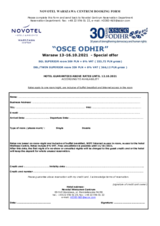 Novotel Reservation Form