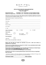 Sofitel Registration Form