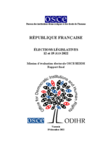  République Française, Élections législatives, 12 et 19 Juin 2022: Rapport final