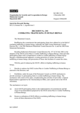 OSCE Action Plan on Combating Trafficking in Human Beings