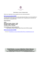 Hotel Bristol - Booking Form