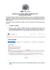 User Manual for the ODIHR Conference and Registration System