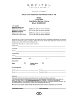 Sofitel - Booking Form