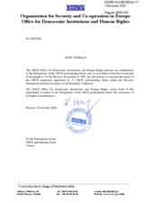 OSCE Rapporteur’s Report under the Moscow Mechanism on Alleged Human Rights Violations related to the Presidential Elections of 9 August 2020 in Belarus