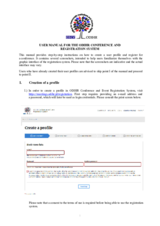 User Manual for the ODIHR Conference and Registration System