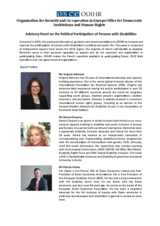 ODIHR Advisory Panel on the Political Participation of Persons with Disabilities ODIHR Advisory Panel on the Political Participation of Persons with Disabilities