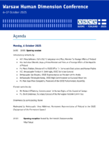 2025 Warsaw Human Dimension Conference: Agenda