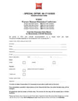 Hotel Ibis - Booking Form 2025