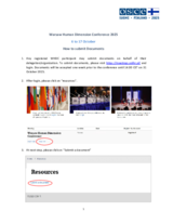 2025 Warsaw Human Dimension Conference: How to submit a document?