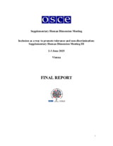 Supplementary Human Dimension Meeting III: Final Report