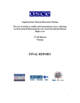 Supplementary Human Dimension Meeting I: Final Report